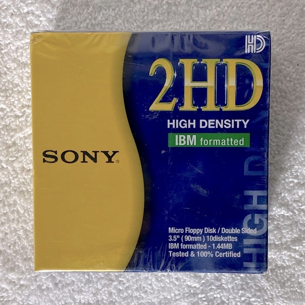 Sony 2HD High Density IBM Formatted 3.5” Micro Floppy Disk
